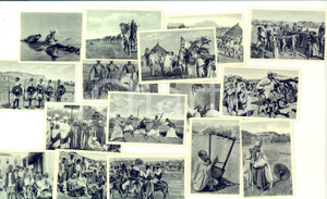 Fotografia d epoca originale 1940 ca AFRICA ORIENTALE ITALIANA Costumi tradizionali LOTTO 16 foto 9x6 cm 1