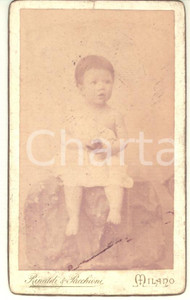 Fotografia d epoca originale 1910 ca MILANO Ritratto di bambino  Fotografia RINALDI & PACCHIONI 1
