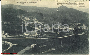 Cartolina originale da collezione 1918 Voltaggio AL  Panorama d epoca FP VG 1