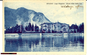 Cartolina originale da collezione 1940 Baveno Grand Hotel Bellevue Vista lungolago 1