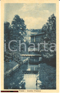 Cartolina originale da collezione 1930 circa TRENTO Scorcio dei giardini pubblici FP NV 1