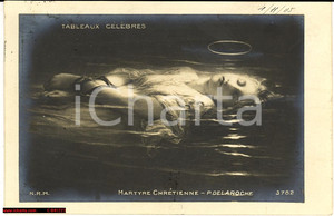 Cartolina originale da collezione 1905 Paul DELAROCHE Martyre chrétienne Postcard FP VG 1