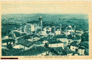 Cartolina originale da collezione 1930 circa COCCONATO AT Panorama visto dalla TORRE FP 1