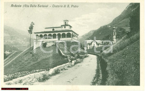Cartolina originale da collezione 1925 ARDESIO (BG) Panorama oratorio di S. PIETRO FP VG 1