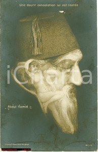 Cartolina originale da collezione 1922 Profilo ABDUL HAMID con ragazzi nudi FP VG 1