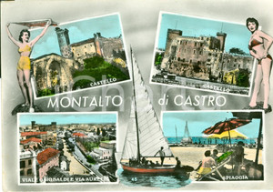 Cartolina originale da collezione 1965 ca MONTALTO DI CASTRO VT Vedutine Pionier Etrusco 1