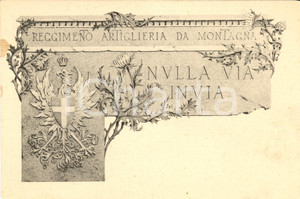 Cartolina originale da collezione 1910 C.A.I. Reggimento Artiglieria da Montagna FP NV 1