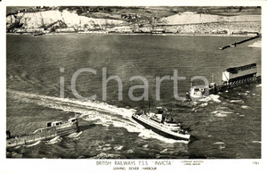 Cartolina originale da collezione 1945 DOVER UK British Railways T.S.S. INVICTA FP NV 1