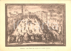 Cartolina originale da collezione 1953 FIRENZE Calcio SANTA MARIA NOVELLA Cartolina CONI 1