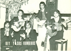 Materiale pubblicitario d’epoca 1975 REY Y SUS RUMBEROS Biglietto pubblicitario Eric DE HULLESSEN 1