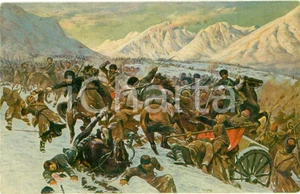 Cartolina originale da collezione 1918 WW1 GRANDE GUERRA EUROPEA Russi vs Turchi nel CAUCASO Illustrata POLLI FP 1