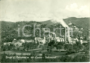 Cartolina originale da collezione 1956 BORGO SAN DALMAZZO (CN) Stabilimento ITALCEMENTI FG VG Cartolina 1