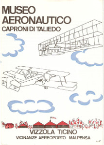 Cartolina originale da collezione 1975 ca VIZZOLA TICINO VA Museo aeronautico CAPRONI TALIEDO Illustrata FG NV 1