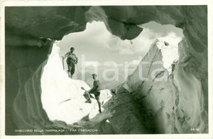 Cartolina originale da collezione 1935 ca MARMOLADA Alpinisti fra i ghiacciai del seracchio FOTOCARTOLINA FP VG 1