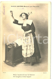 Cartolina originale da collezione 1904 Marins bretons   Berceuse pour MARYVONE  Mais l aube Postcard FP NV 1