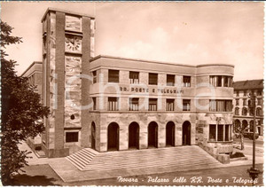 Cartolina originale da collezione 1941 NOVARA Palazzo delle Regie Poste e Telegrafi *Cartolina FG VG 1