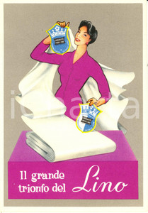 Cartolina originale da collezione 1960 ca Commissione tutela lino Cartolina pubblicitaria FG NV 1
