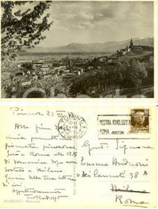 Cartolina originale da collezione 1933 PINEROLO TO Panorama Autografo col. Rodolfo ANDREONI FP VG 1