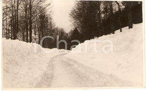 Cartolina originale da collezione 1935 ca PISTOIA Strada del MONTE ABETONE innevata *Cartolina FP NV 1