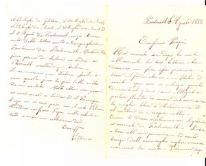 Manoscritto, lettera originale 1886 PORTSMOUTH GB Vittorio TORNIELLI in visita all Arsenale ROYAL NAVY 1