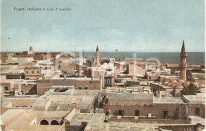 Cartolina originale da collezione 1925 ca TRIPOLI (LIBIA) Veduta aerea della cittÃ  Panorama *Cartolina FP NV 1