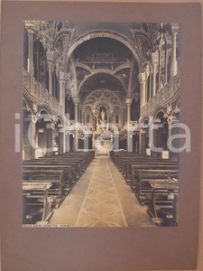 Fotografia d epoca originale 1940 ca TORINO VALSALICE Interno chiesa DON BOSCO Foto ed. Guido COMETTO 1