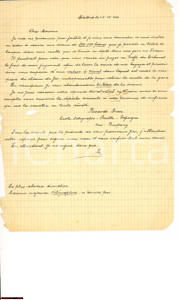 Manoscritto, lettera originale 1920 MADRID Devo recuperare valigia piena di soldi truffa d epoca 1