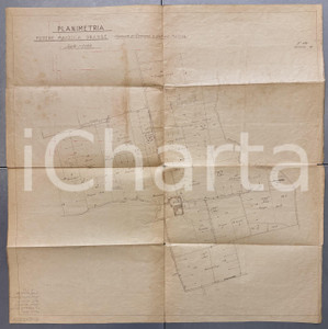 Mappa, planimetria storica 1930 CODOGNO (LO) Podere MAIOCCA GRANDE *Planimetria 70x70 cm 1 Mappa, planimetria storica 1930 CODOGNO (LO) Podere MAIOCCA GRANDE *Planimetria 70x70 cm 1