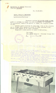 Materiale pubblicitario d’epoca 1961 BORGO CARIGE / CAPALBIO GR Biliardino CELLERINO per chiesa parrocchiale 1