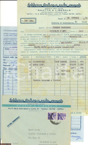 Documento originale, autentico 1951 NAPOLI Poltroncine Fabbrica Italiana SEDIE CURVATE 1