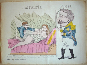 Stampa, bozzetto originale 1871 Caricatura Mon sabre Ã  mon cousin GUILLAUME I 1