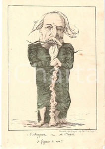 Stampa, bozzetto originale 1870 BADINGUET Caricatura di NAPOLEONE III Stampa 1