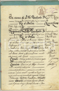 Documento originale, autentico 1899 CORTE DE' CORTESI (CR) Fratelli BROLI affittano podere ai fratelli ARISI 1
