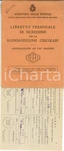 Documento originale, autentico 1946-1951 RAI Radioaudizioni Gabriele FERRARI REPETTO 1