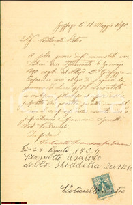 Documento originale, autentico 1890 GUSSAGO (BS) Francesco VENTURELLI acquista casa 1