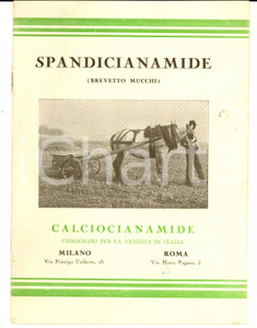 Libro, pubblicazione d epoca 1930 ca La spandicianamide  modello MUCCHI Opuscolo PUBBLICITARIO 1