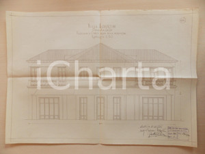 Mappa, planimetria storica 1930 COMO Prospetto Villa ALBERTINI in Via ZEZIO prima delle modifiche 1 Mappa, planimetria storica 1930 COMO Prospetto Villa ALBERTINI in Via ZEZIO prima delle modifiche 1