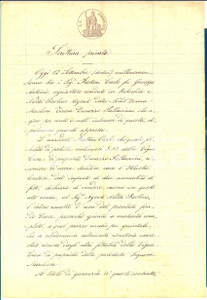 Documento originale, autentico 1901 RETORBIDO PV Fittabile Carlo FRATTINI vende raccolto dell uva per debiti 1