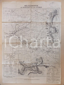 Mappa, planimetria storica 1913 NOVA LEVANTE / WELSCHNOFEN (BZ) Carta geografica con ROSENGARTEN e LATEMAR 1 Mappa, planimetria storica 1913 NOVA LEVANTE / WELSCHNOFEN (BZ) Carta geografica con ROSENGARTEN e LATEMAR 1