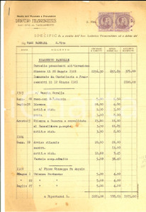 Documento originale, autentico 1930 SAN VITO AL TAGLIAMENTO UD Parcella dell avvocato Lodovico FRANCESCHINIS 1