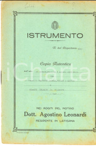 Documento originale, autentico 1935 LATISANA Fratelli VALVASON vendono terra a Giuseppe ORLANDI ORLANDO 1
