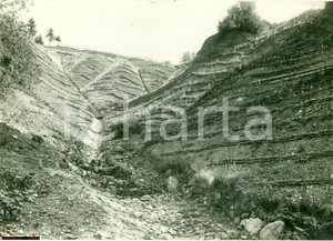 Fotografia d'epoca originale 1930 LIGOSULLO (UD) Frana torrente PONTAIBA a VALDAJER 1