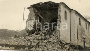 Fotografia d epoca originale 1930 ca VERZEGNIS UD Crollo della Chiesa di CHIAICIS 1