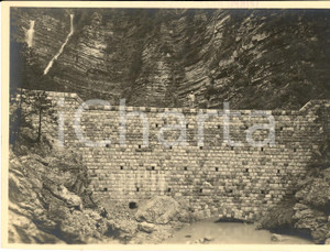 Fotografia d epoca originale 1931 DOGNA UD La diga per il torrente Dogna ANIMATA 1