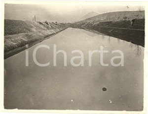 Fotografia d'epoca originale 1932 LOZZO ATESTINO (PD) Lo scolo in funzione BONIFICA 1
