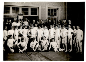 Fotografia d'epoca originale 1936 MILANO Campionati scherma Dopolavoro NORD EDISON 1