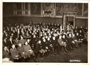 Fotografia d'epoca originale 1942 VENEZIA Sala dei PREGADI - Convegno dei giornalisti *Foto GIACOMELLI 1