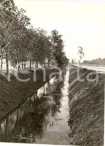 Fotografia d'epoca originale 1940 ca BONIFICA DEL VOLTURNO Canale Aurelio PADOVANI 1