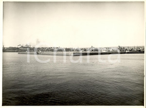 Fotografia d'epoca originale 1937 CATANIA La costruzione del porto Impresa ALMAGIA' 1