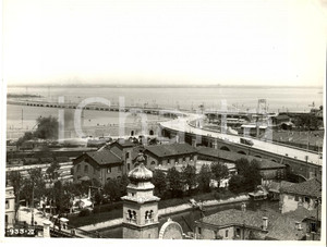Fotografia d epoca originale 1933 VENEZIA Veduta aerea del Ponte della Libertà  FOTO 1
